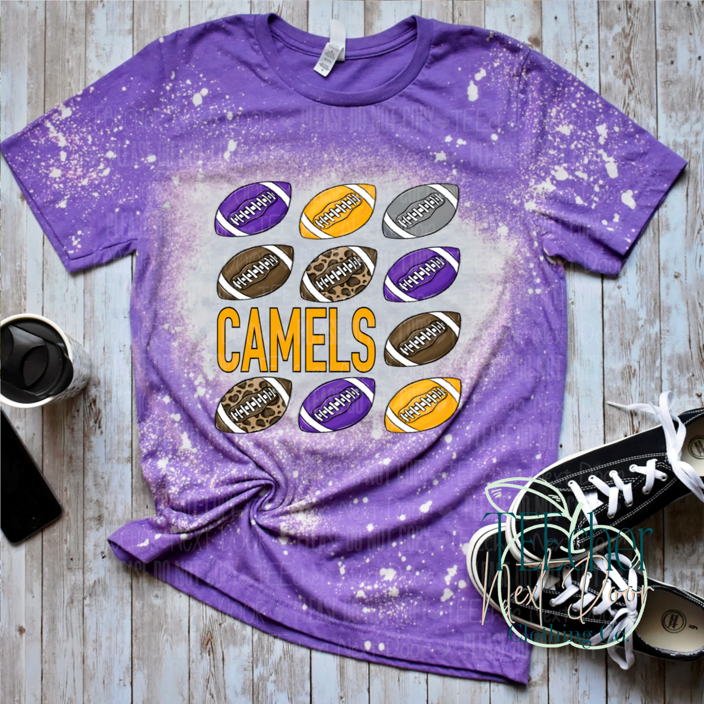 Purple and Gold Football Repeat