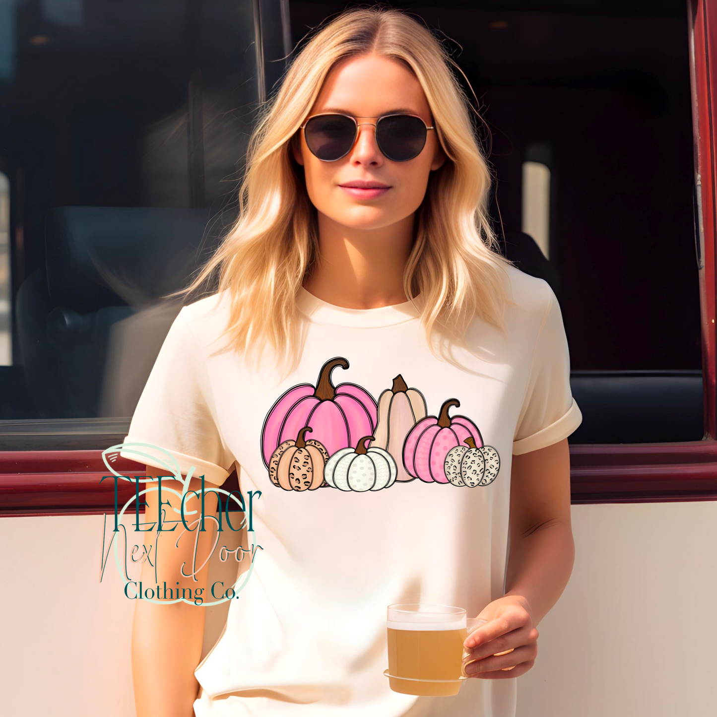 Pink Pumpkins Collage