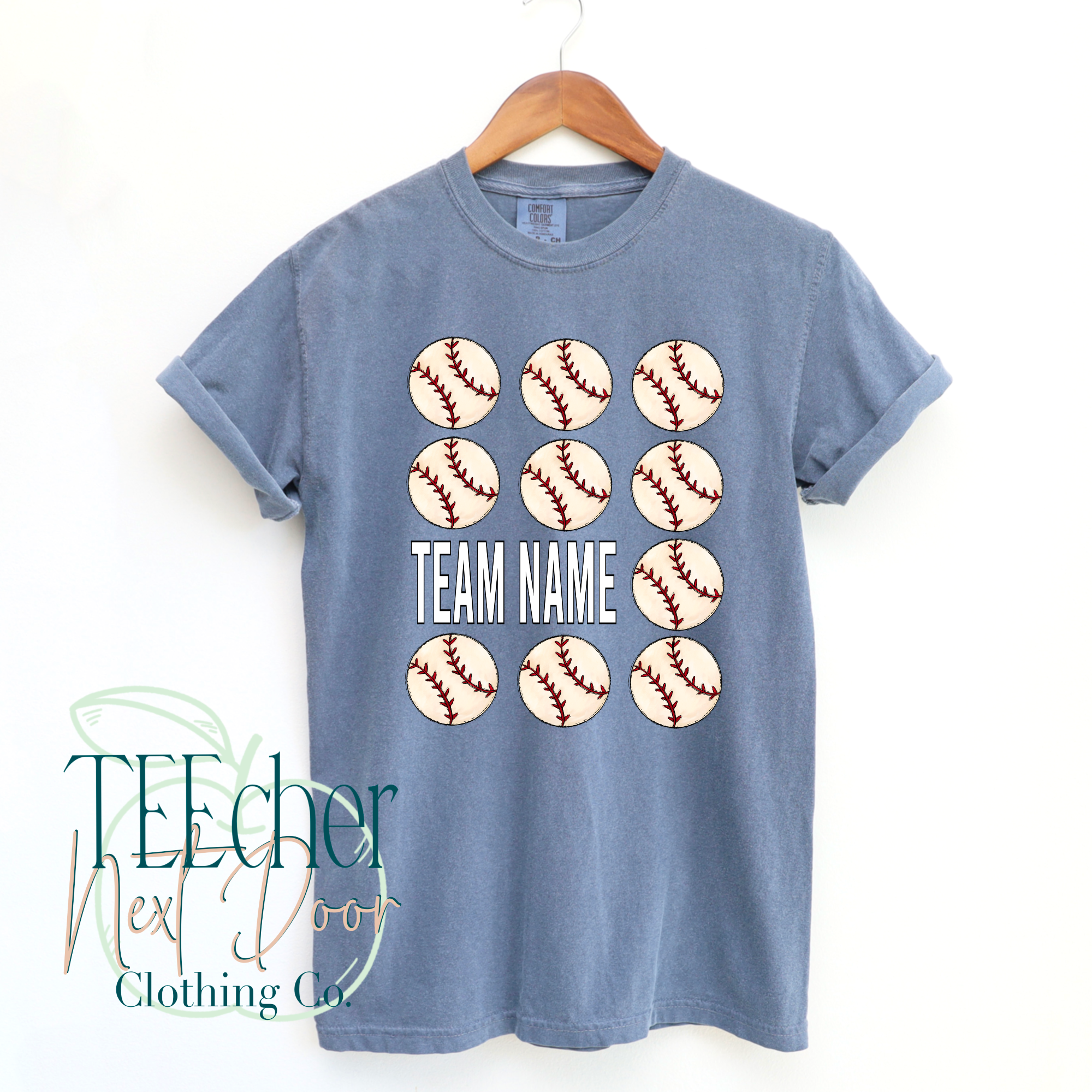 Stacked Custom Baseball – TEEcher Next Door Clothing Co.