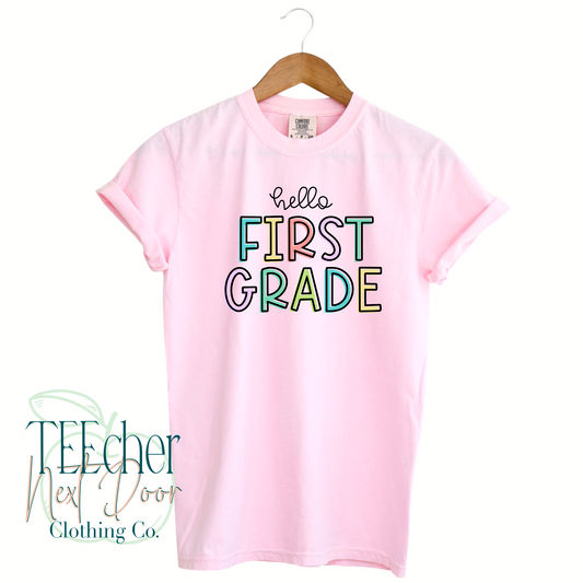 Hello, Grade Pastel Outline