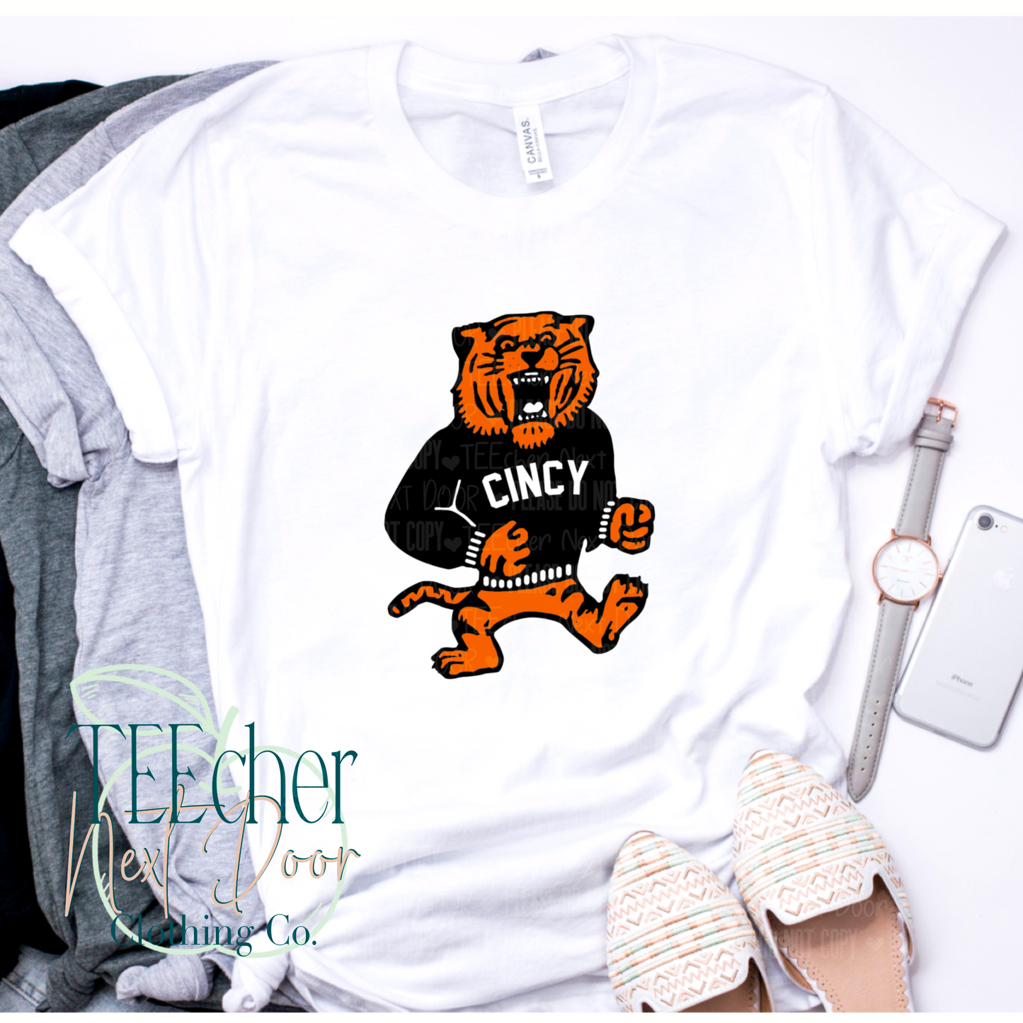 White Retro Varsity Sweater Bengal