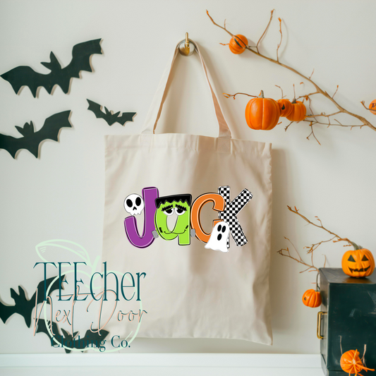 Custom Spooky Monster Trick or Treat Bag