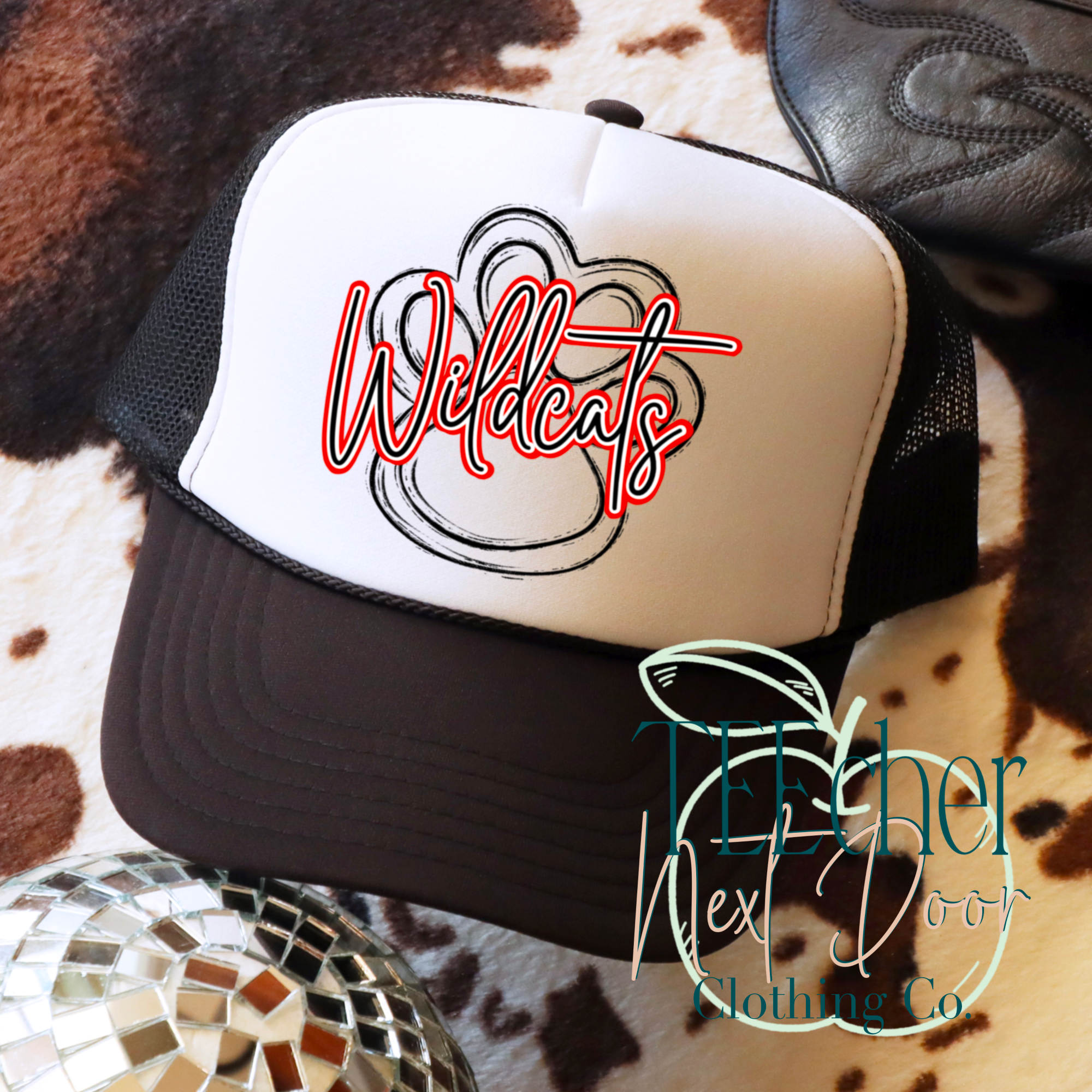 Wildcats Script Trucker Hat – TEEcher Next Door Clothing Co.
