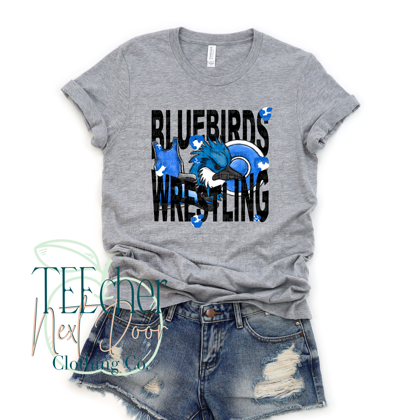 Bluebirds Wrestling Geometric