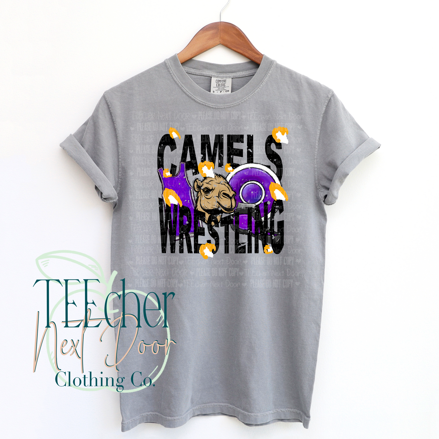 Camels Wrestling Geometric- Distressed