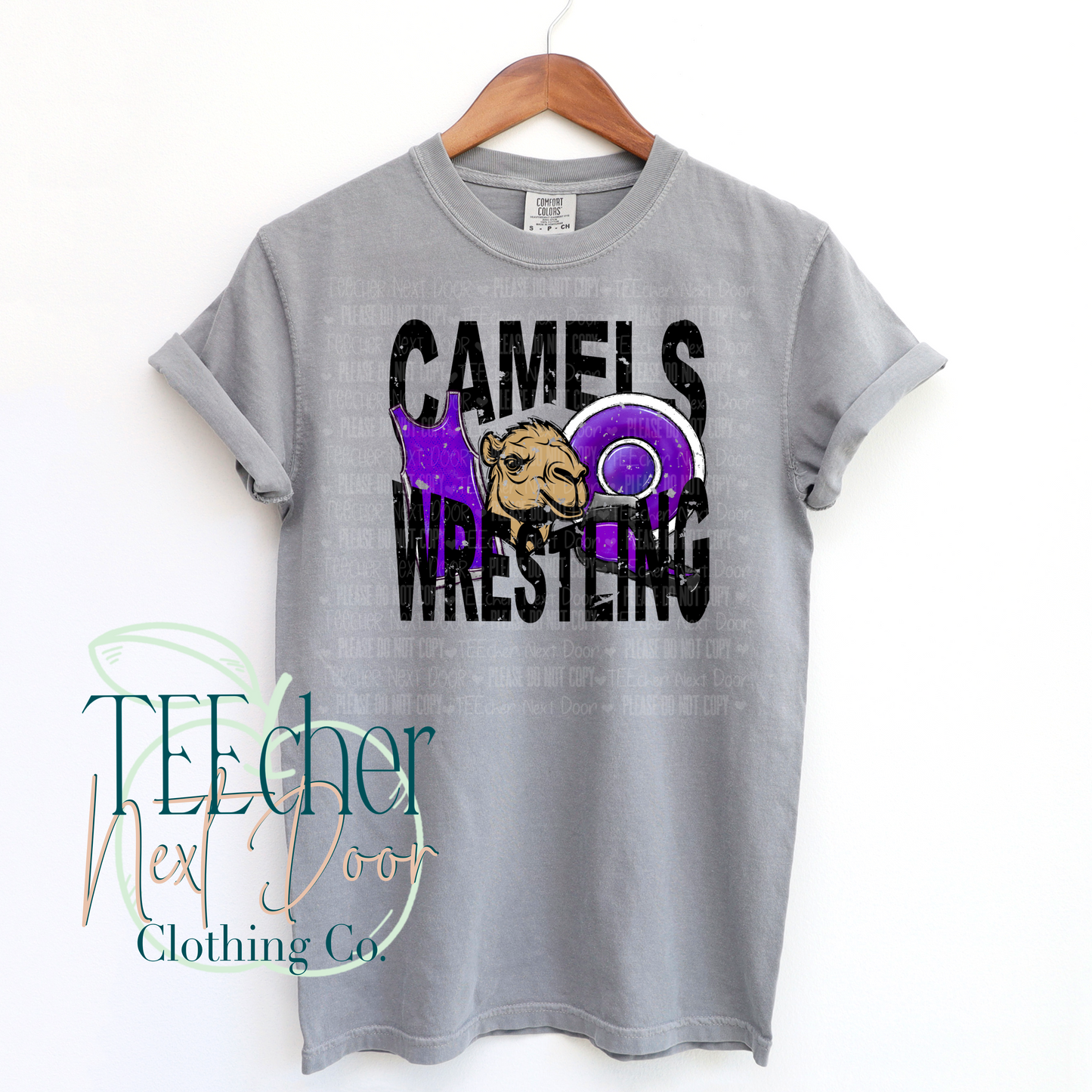 Camels Wrestling Geometric- Distressed