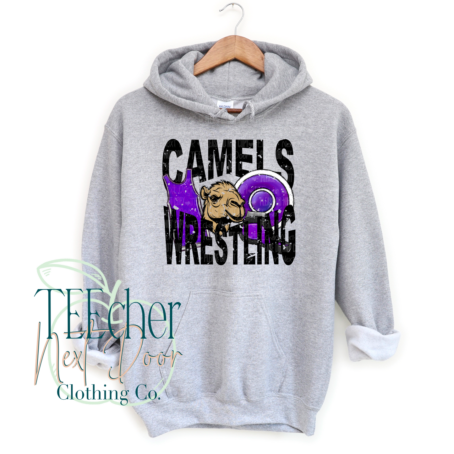 Camels Wrestling Geometric- Distressed