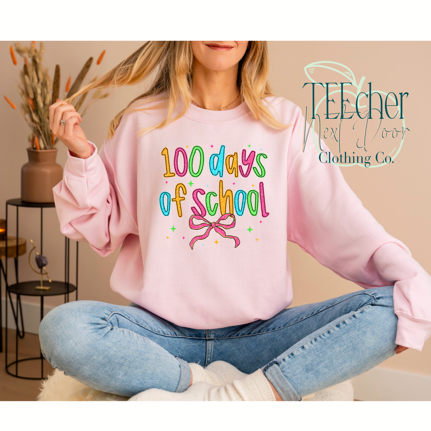 100th Day Bow Crewneck