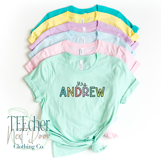 KENTON TA-Personalized Colorblock Name