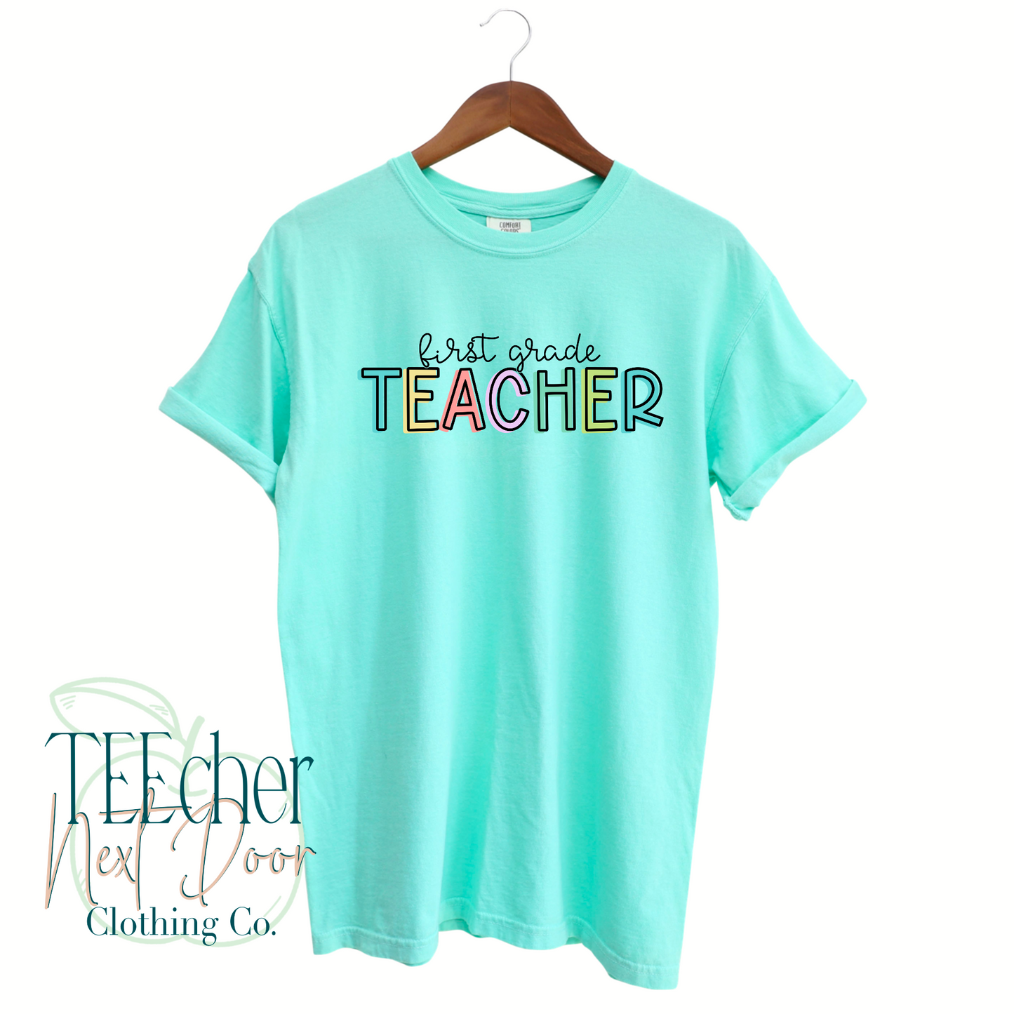 Custom Pastel Teacher Outline