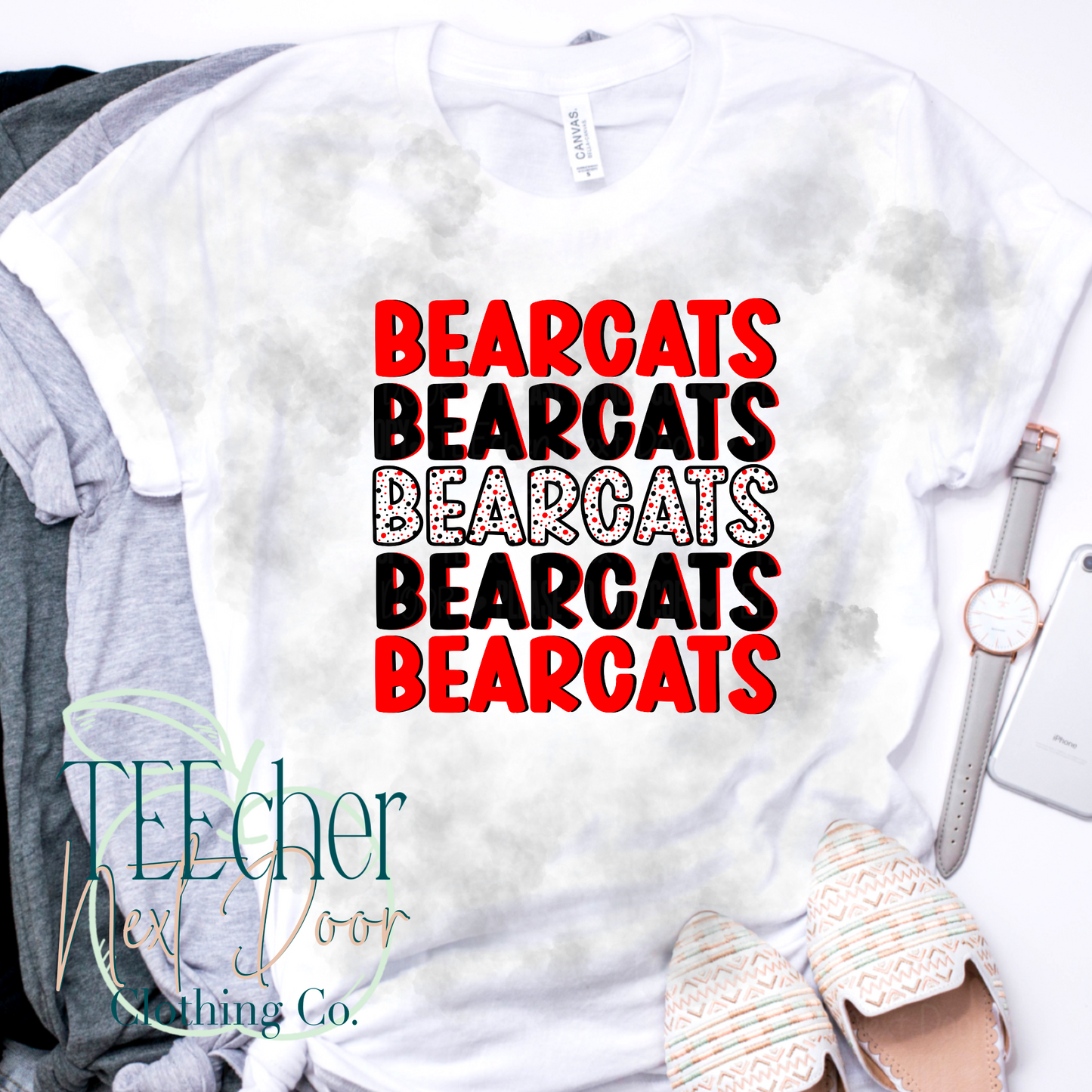 Bearcats Spotted Stacked