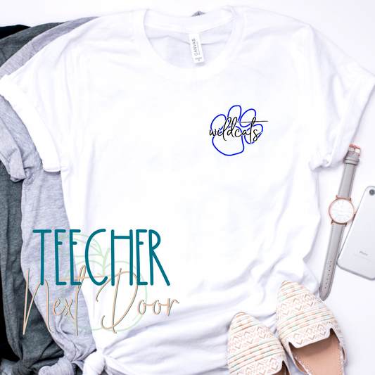 Wildcats Paw Overlay Pocket