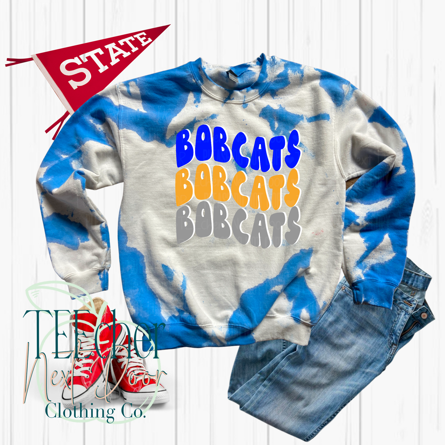 Bobcats Retro Wavy