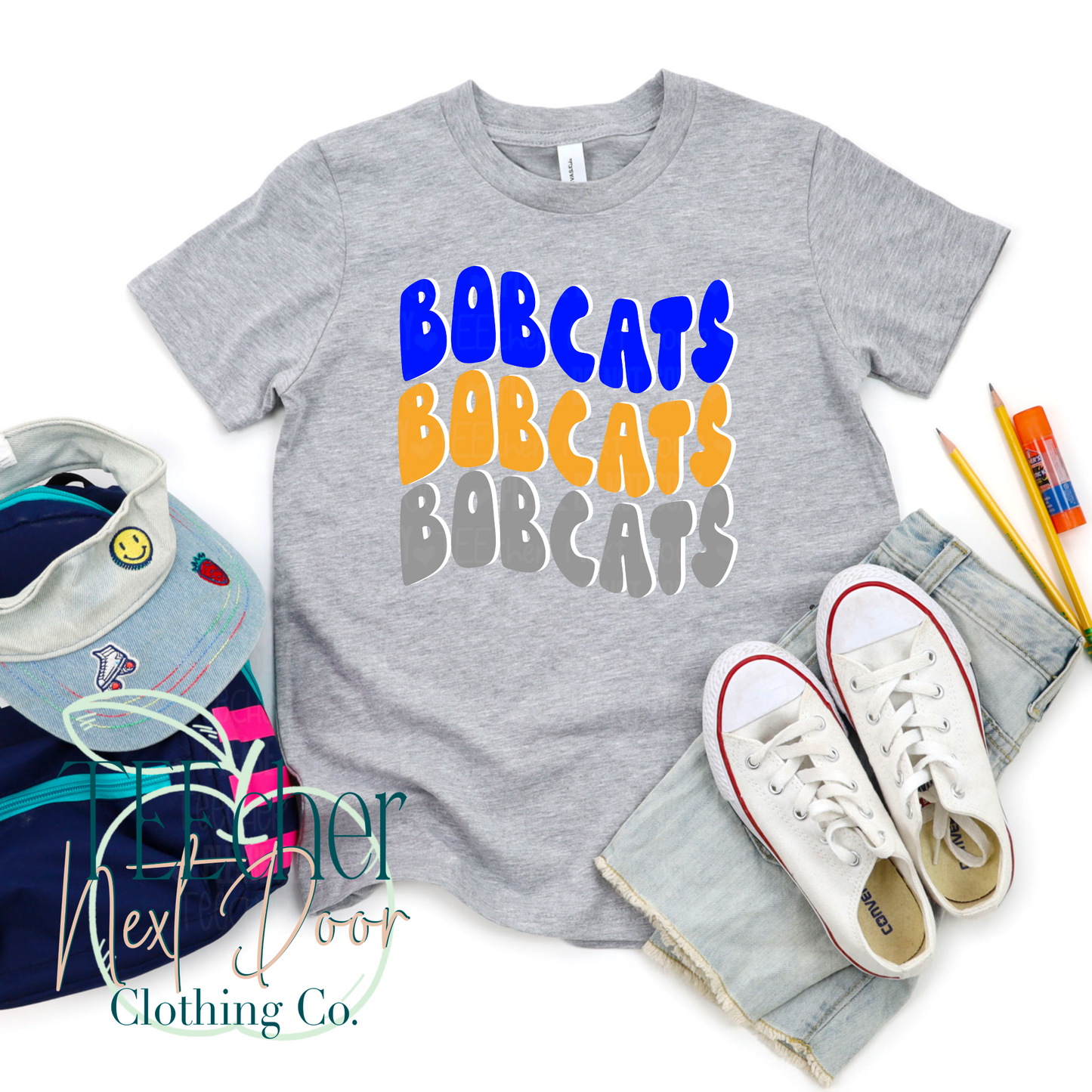 Bobcats Retro Wavy