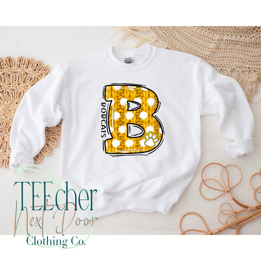 Bobcats Sweater Letter