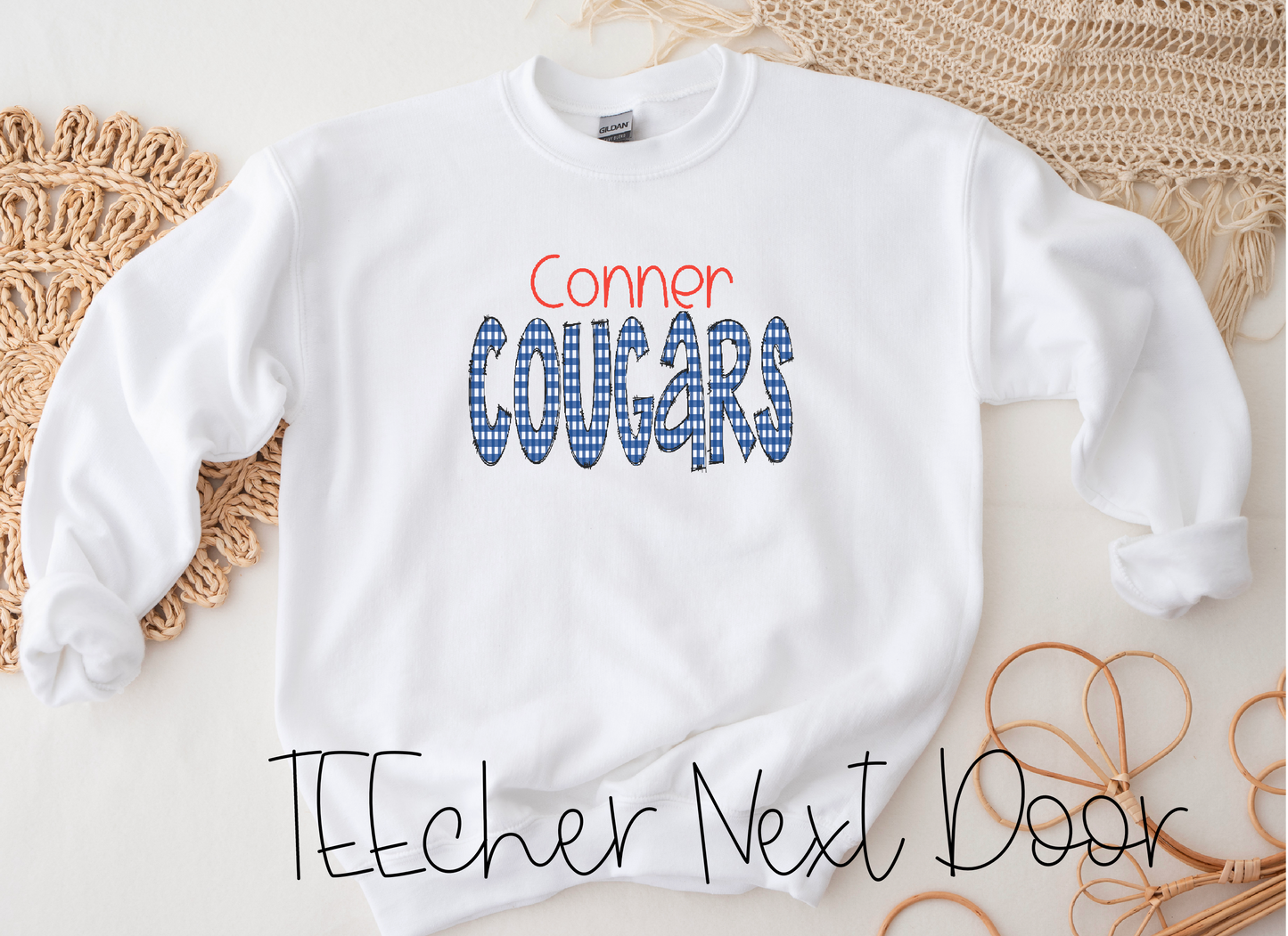 Conner Cougars Plaid Mascot