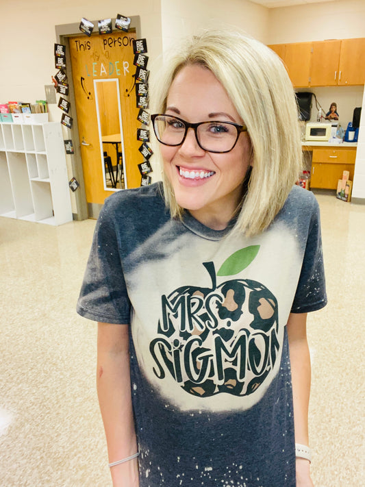 Bleached Leopard Apple Tee