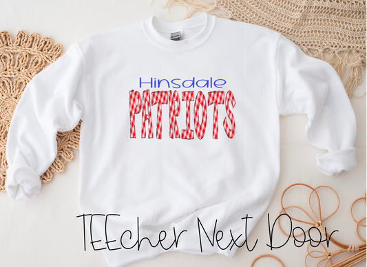 Hinsdale Patriots Plaid Mascot