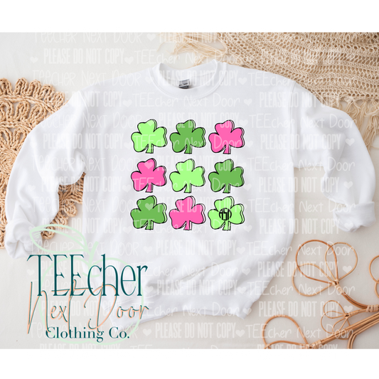 EXCLUSIVE Pink Shamrocks Monogram