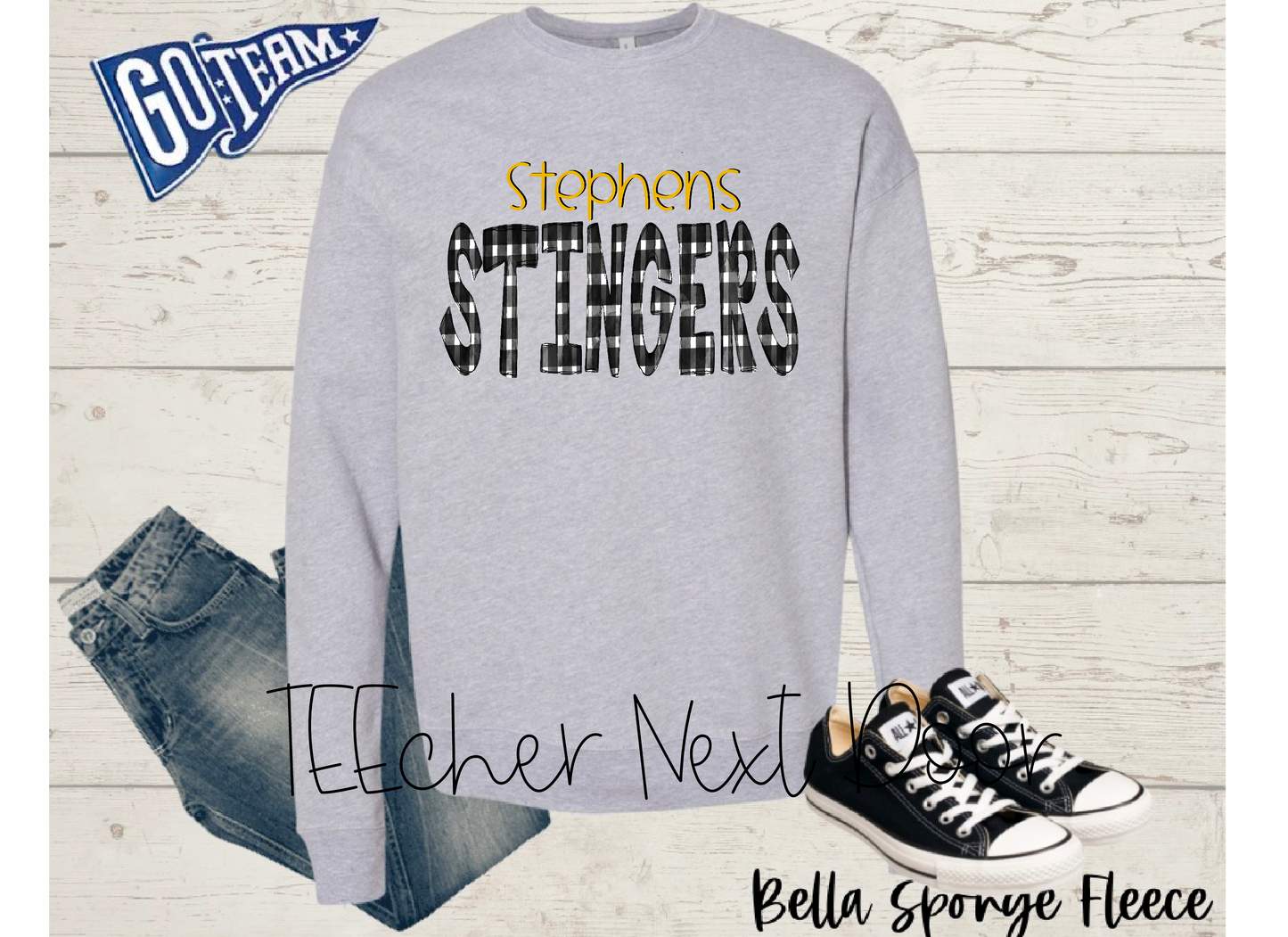 Stephens Stingers Plaid Mascot