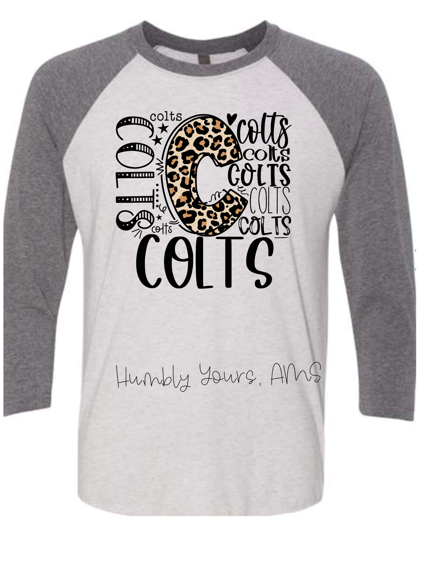 Colts Typography Baseball Sleeve