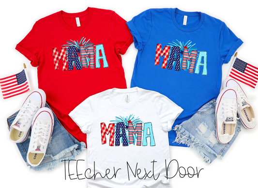 fourth of july mama tee and tank