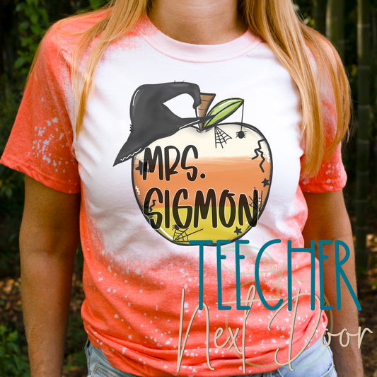 Candy Corn Teacher Apple Tee