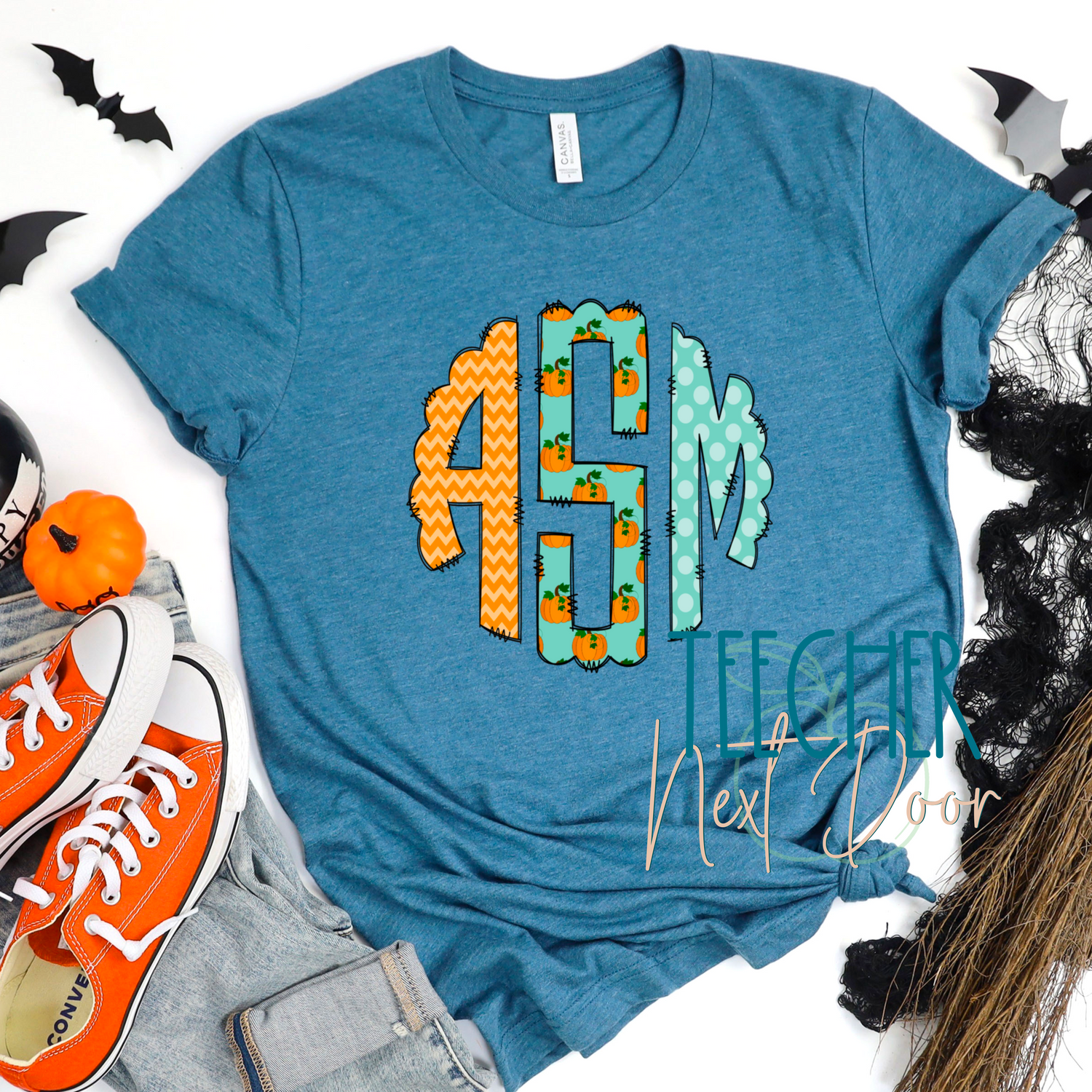 Fall monogram tee. Fall monogram crewneck. Fall monogram sweatshirt. 