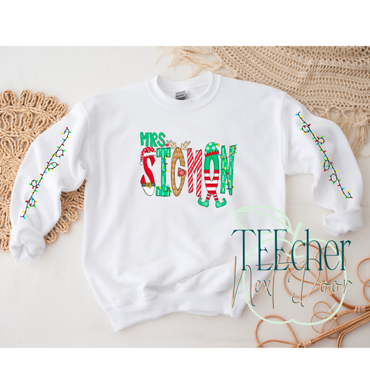 Custom Teacher Christmas Sweater