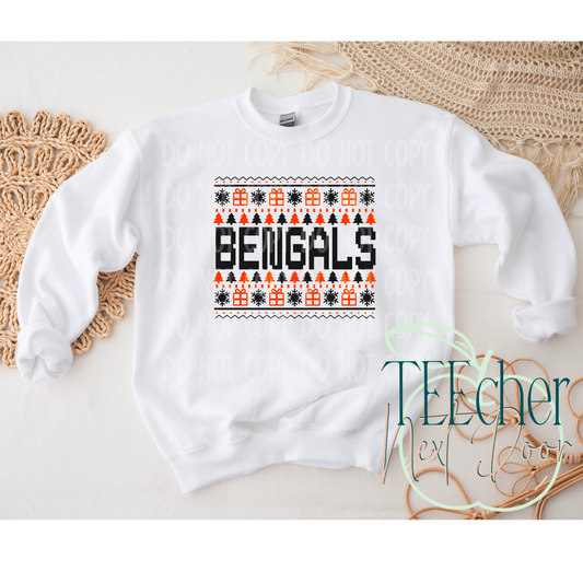 Football Cincinnati Christmas Sweater
