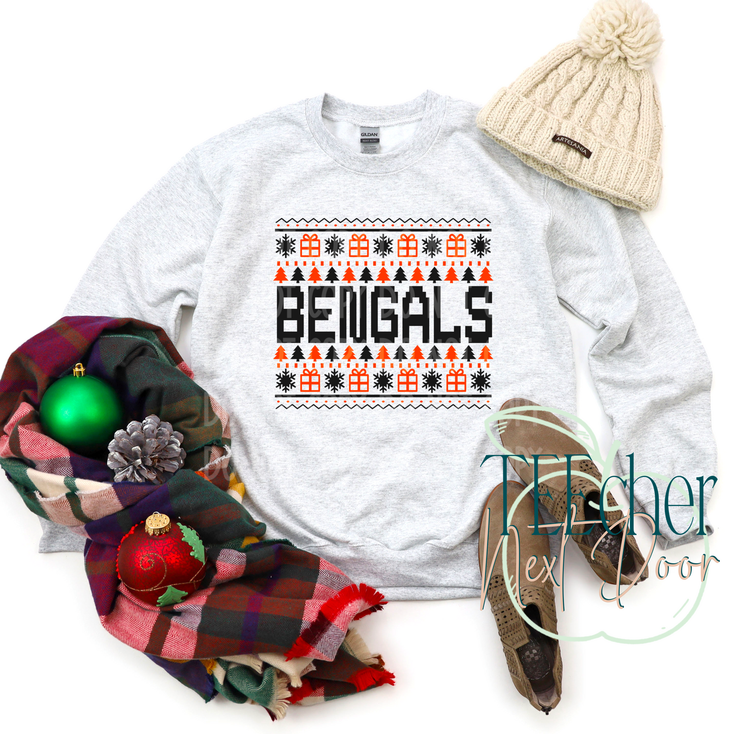 Football Cincinnati Christmas Sweater