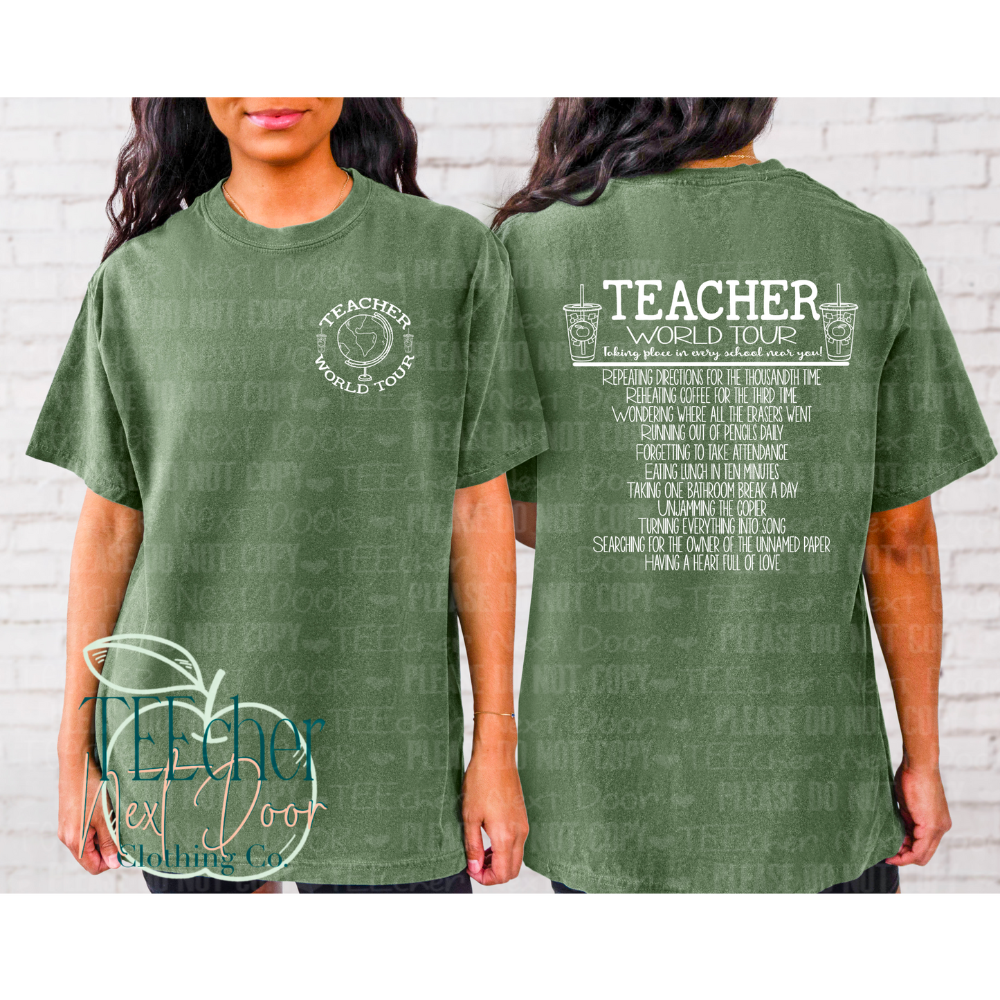 Teacher World Tee Sweatshirt. Teacher Graphic Tee. Test Day. Teacher Shirts. 