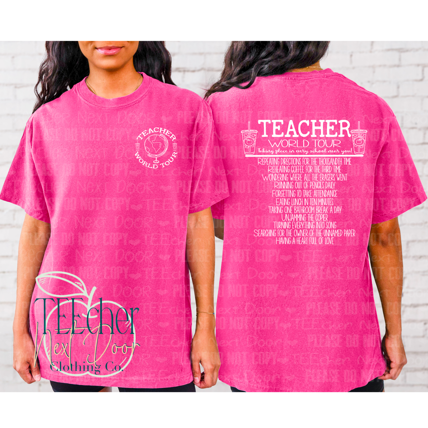 Teacher World Tee Sweatshirt. Teacher Graphic Tee. Test Day. Teacher Shirts. 