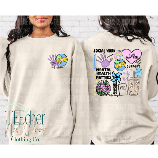 EXCLUSIVE Social Work Collage Crewneck