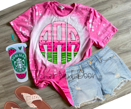 Watermelon Monogram Tee