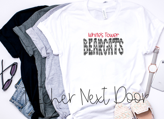 White's Tower Bearcats Plaid Mascot