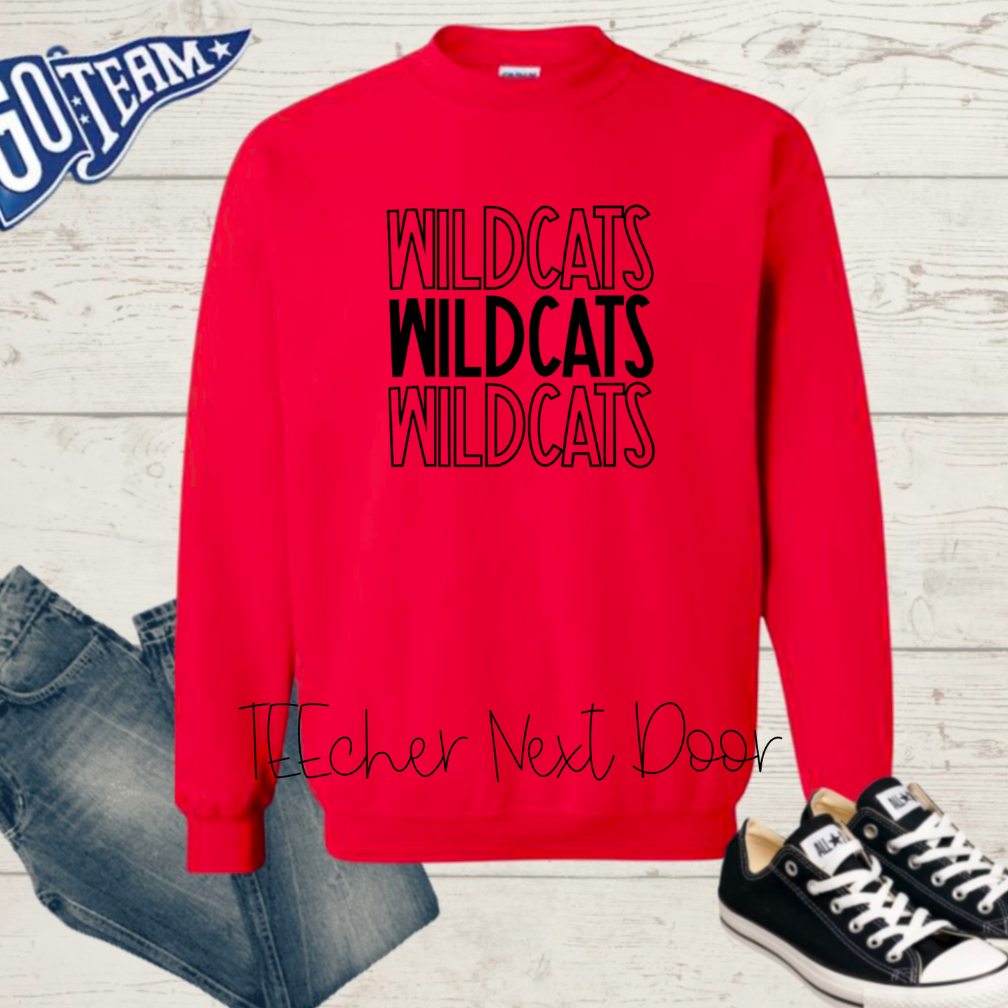 Red Wildcats Stacked