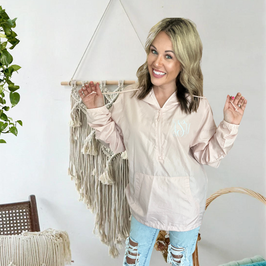 Monogrammed Quarter-Zip Windbreaker