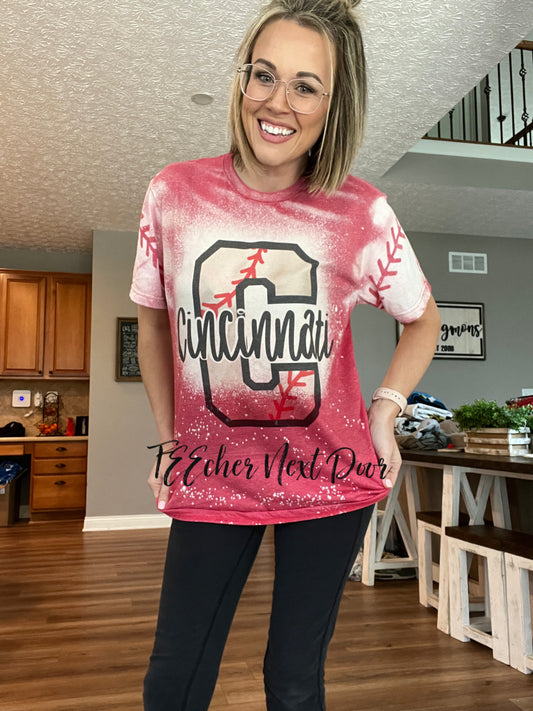 Custom Varsity Baseball Bleached Tee