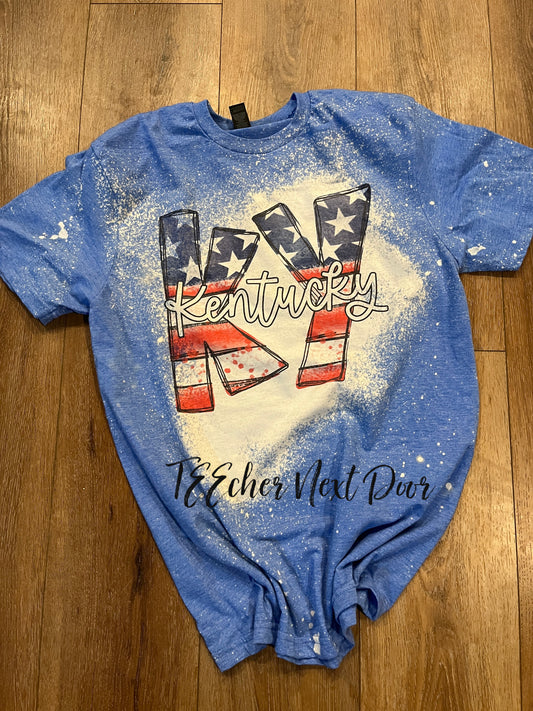 Bleached fourth of july tee. Bleached memorial day tee. graphic tee. 