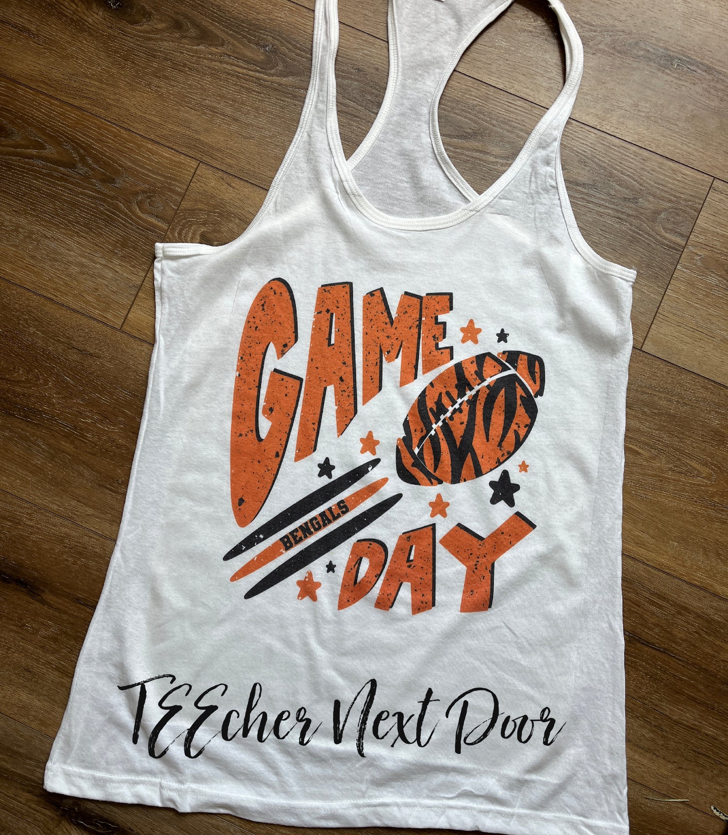 Exclusive- Bengals Game Day- Sublimation 2XL / White Tank