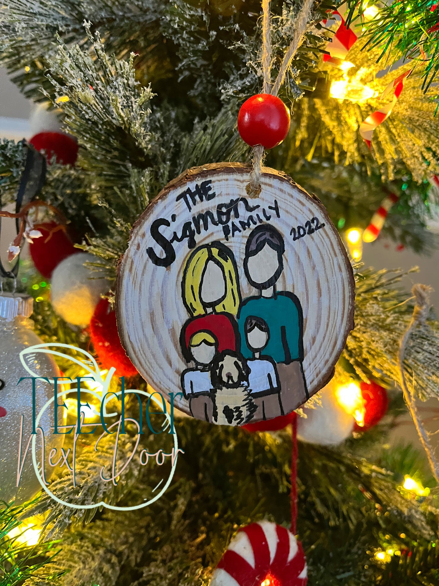 Hand Painted Family Ornament